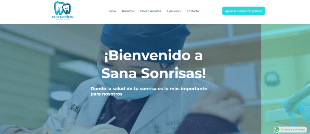 Prototipo de página web para centro de Salud Dental